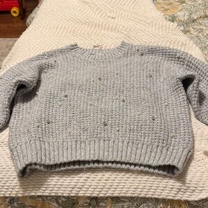 Elegant Gray Women's Knit Sweater